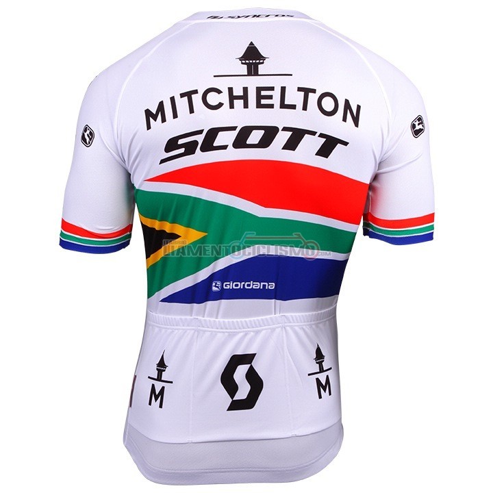 Abbigliamento Ciclismo Mitchelton Scott Campione Sudafrica Manica Corta 2018
